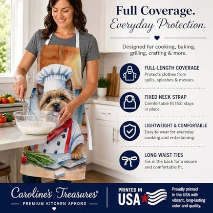 Caroline's Treasures Cairn Terrier The Chef Apron Cooking Kitchen Server Baking - Image 4