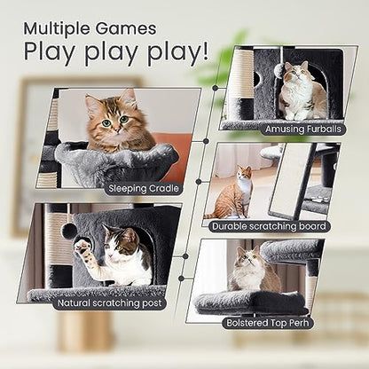 SHA CERLIN 68 Inches Multi-Level Large Cat Tree - Image 3