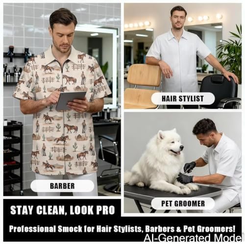 Professional Grooming Smock Unisex, Water Resistant Anti-Static - Image 4