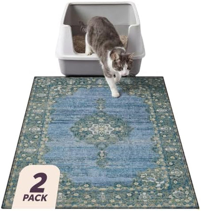 Lovewag Cat Litter Mat, Litter Box Mat, 2 Pack by Lovewag