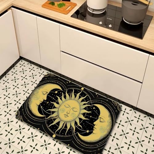 Bath Mats for Bathroom, Boho Sun Moon Bathroom Rugs, Celestial Diatomaceous - Image 7