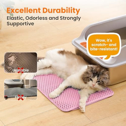 Small Cat Litter Mat, Double Layer Honeycomb Litter Box Mat - Image 6
