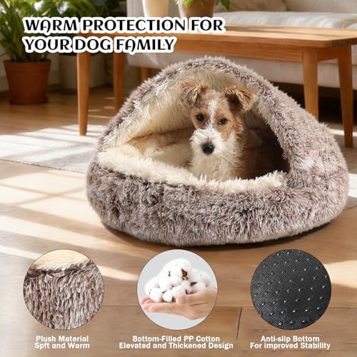 NOYAL Hooded Donut Bed, Calming Cave - Image 2