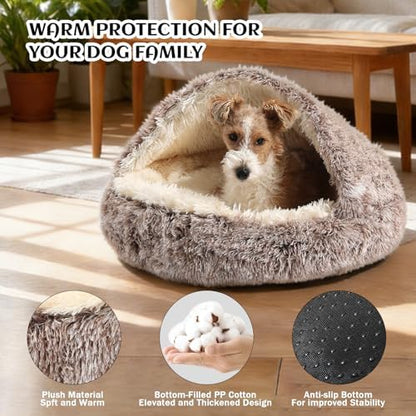 NOYAL Hooded Donut Bed, Calming Cave - Image 2