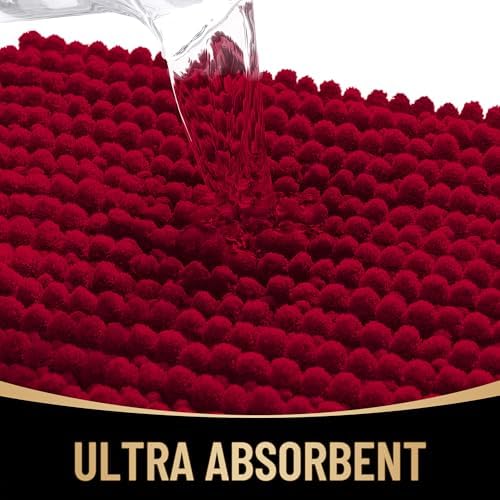 OLANLY Thick Chenille Small Bathroom Rugs 24x16, Absorbent Bath Mat - Image 3