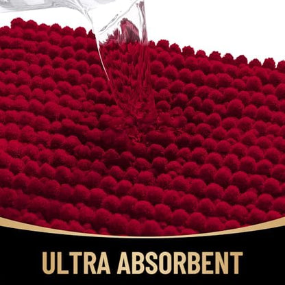 OLANLY Thick Chenille Small Bathroom Rugs 24x16, Absorbent Bath Mat - Image 3
