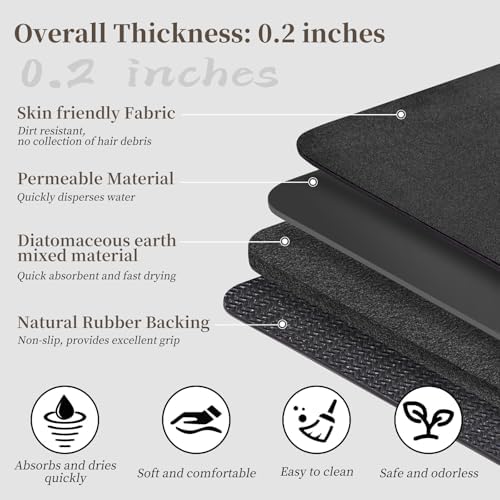 Bathroom Mat Rugs Sets 2 Piece Stone Bath Mats - Image 4