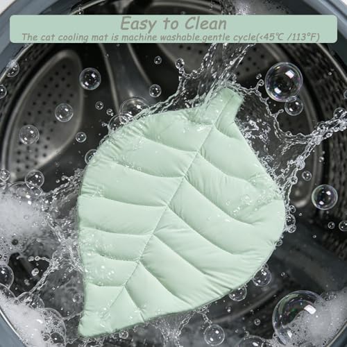 Cat Cooling Mat Cat Leaf Bed Mat Comfortable Soft Fabric Breathable Cozy - Image 6