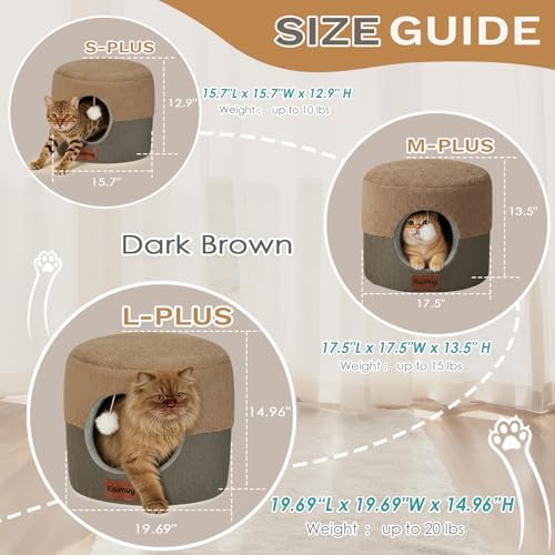 2-in-1 Cat Bed Cave, Cozy Covered Cat Beds - Image 5
