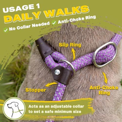 Fida Durable Slip Lead Dog Leash, 4 FT x 1/2" Dog Training Leash - Image 4