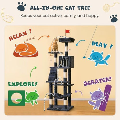 MWPO 63.8 inches Multi-Level Cat Tree - Image 3