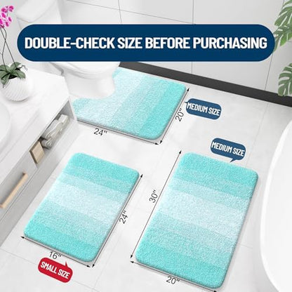 OLANLY Bathroom Runner Rug 59x20, Extra Soft Absorbent Microfiber Bath Rugs - Image 2