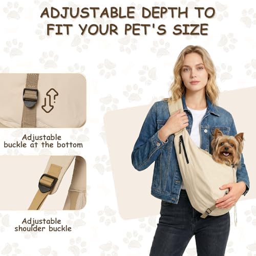 Dog Carrier Sling for Small Dogs/Cats Up to 15 lbs - Image 4