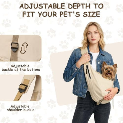 Dog Carrier Sling for Small Dogs/Cats Up to 15 lbs - Image 4