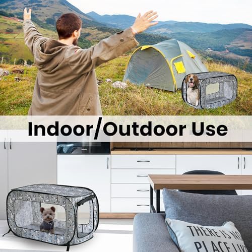 Portable Collapsible Pop Up Kennel, Tail Waggers - Image 6