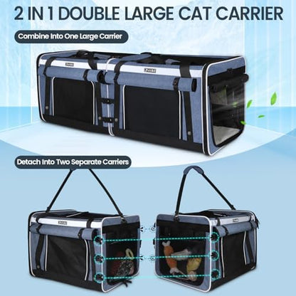Petskd Double Extra Large Cat Carrier - Image 4