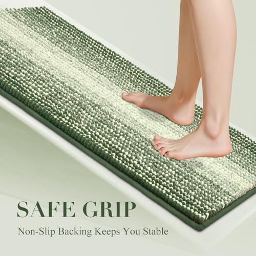 BSICPRO Bathroom Rugs, 17x24 Chenille Bath Mats - Image 4