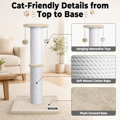 34-Inch Tall Cat Scratching Post - Image 4