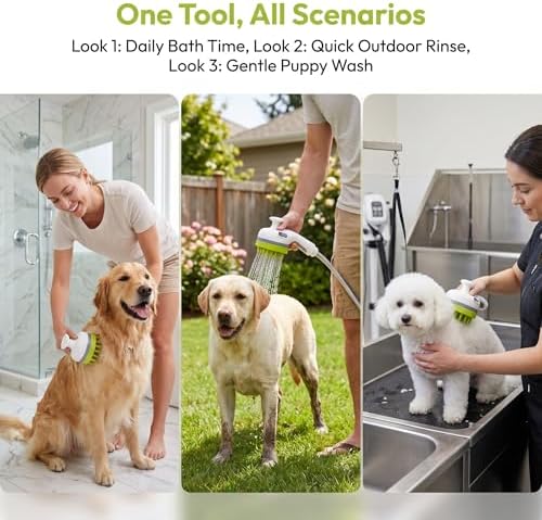 Dog Shower Attachment, Sprayer & Brush - Image 4