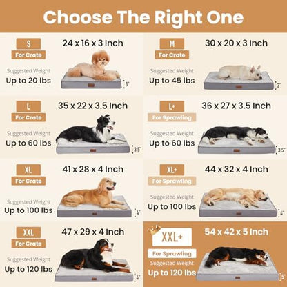 OhGeni Orthopedic Waterproof Large Dog Bed, Memory Foam, 54 inch - Image 3