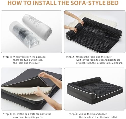 BFPETHOME Orthopedic Washable Dog Bed, Sleeping Couch - Image 5