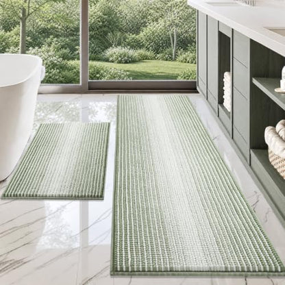 BSICPRO Bathroom Rugs Sets 2 Piece, Non Slip Bath Mats by BSICPRO