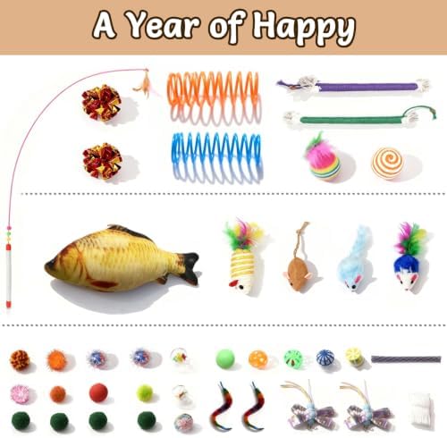Cat Tunnel Bed with 40 Pcs Interactive Cat Toys - Image 5