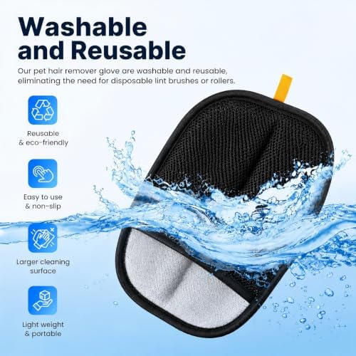 Electrostatic Pet Hair Removal Glove, Quick Wiping&Reusable - Image 3