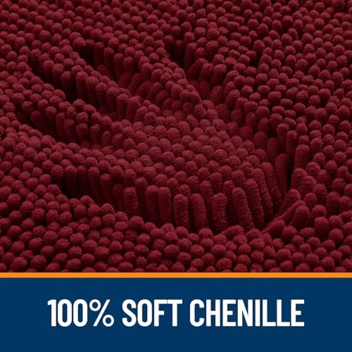 OLANLY Bathroom Runner Rugs 47x20, Extra Soft Absorbent Chenille Bath Rugs - Image 3