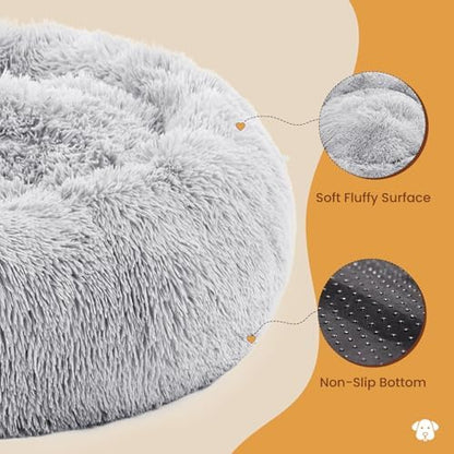 NEWBULIG 37.4x37.4 Inch Dog Couch Bed, Round Shape Large Sized Donut Beds - Image 6