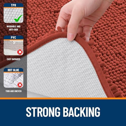OLANLY Large Bathroom Rugs 47x32, Extra Soft Absorbent Chenille Bath Rugs - Image 6