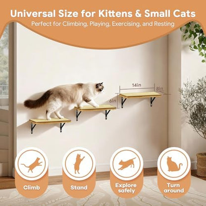 3Pcs 14"×8" Large Cat Wall Shelves - Image 3