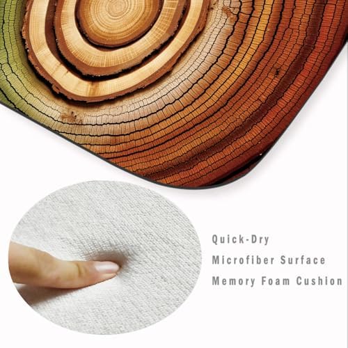 Memory Foam Bath Mat Flannel Non-Slip Floor Carpet 29x17in - Image 3
