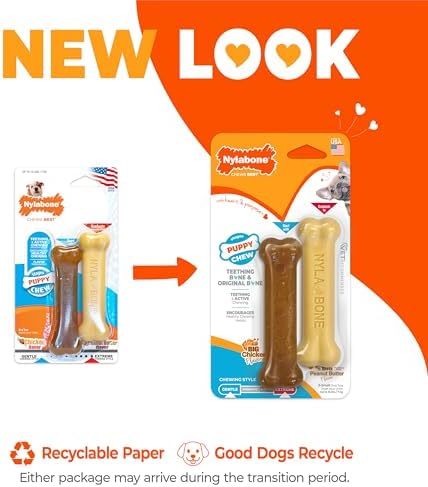 Nylabone Puppy Chew Teething Bone & Original Bone Dog Chew Toys - Image 4