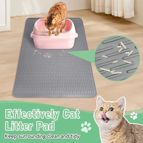 Cat Litter Mat 36" x 20" Waterproof Rubber Litter Box Mat - Image 3