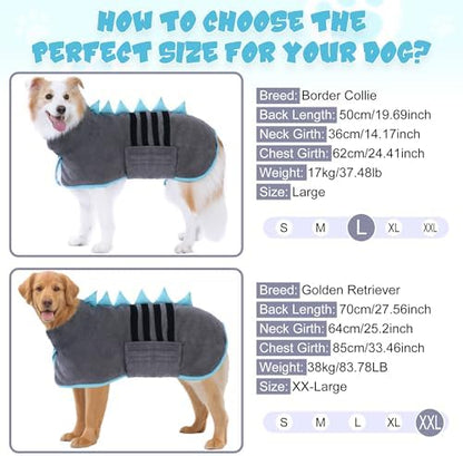 Super Absorbent Dog Bathrobe, Fast-Drying Robe - Image 6