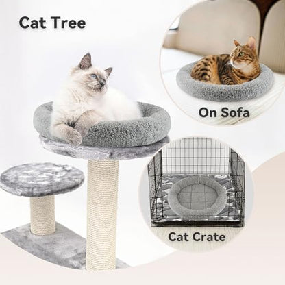 Round Cat Bed Washable Cat Donut Bed - Image 4