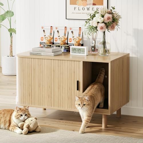 34.3" Cat Litter Box Enclosure Furniture by LenPiee