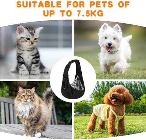 Dog Sling Carrier with Adjustable Strap, Reversible Pet Carrier - Image 7