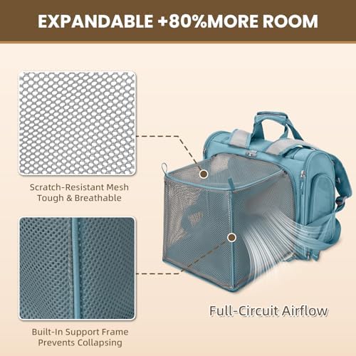 Lollimeow Expandable Large Cat Carrier Backpack, Supports up to 14 lbs - Image 3
