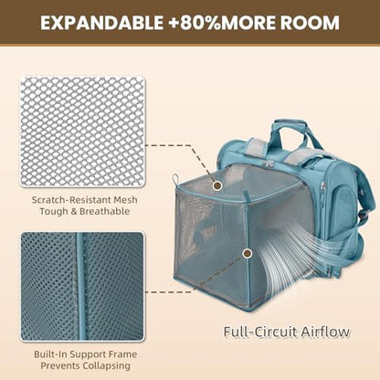 Lollimeow Expandable Large Cat Carrier Backpack, Supports up to 14 lbs - Image 3