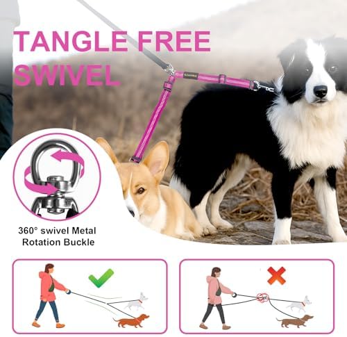 MingXpet Double Dog Leash for Two Dogs, No Pull Dog Leash, 360° Swivel No - Image 4