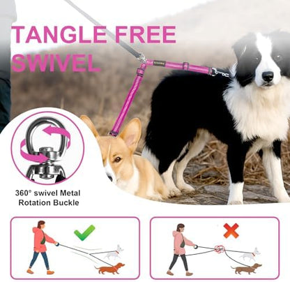 MingXpet Double Dog Leash for Two Dogs, No Pull Dog Leash, 360° Swivel No - Image 4