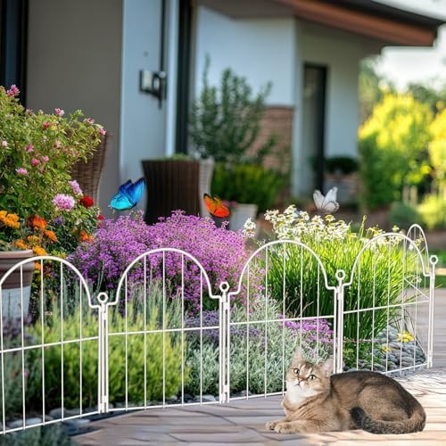30 Pack White Decorative Garden Fence, 17in x 32ft, - Image 2