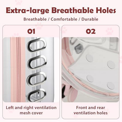 Cat Carrier with Wheels, Rolling Hard Shell Pet Carrier - Image 3