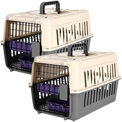 2 Set Hard Plastic Pet Carrier Breathable Dog Cat by Unknown
