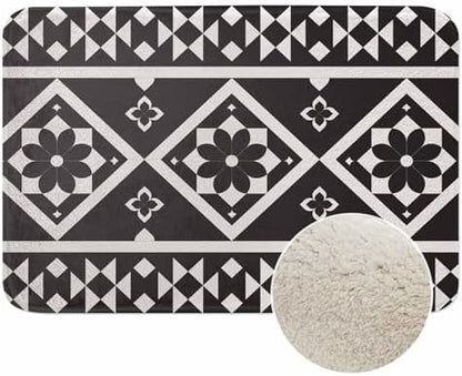 Geometric Ethnic Pattern Bath Mat by Unknown