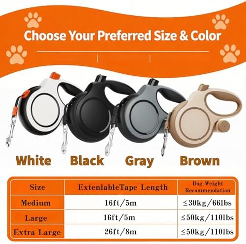 16FT Dual Retractable Dog Leash 2 Medium Dogs - Image 7