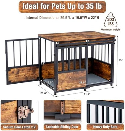 KOOPRO 32 Inch Dog Crate Furniture - Image 7