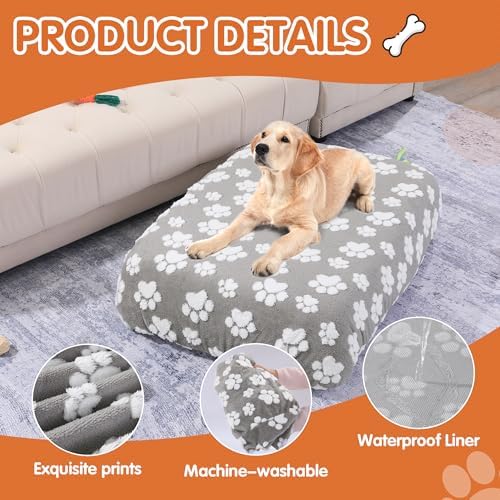 BALAPET Washable Dog Bed Cover 100% Waterproof, Soft Plush Velvet Dog Bed - Image 3